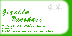 gizella macskasi business card